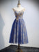 Σέσουλα Μανίκια Καπ Χρυσό Πούλιες Φτηνές Φορέματα Homecoming σε απευθείας Σύνδεση, Φθηνά Σύντομη Φορέματα Prom, CM764