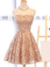Γλυκά σαμπάνια δαντέλα Φτηνές κοντές Φορέματα Homecoming Online, CM648
