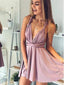 Cross Back Casual Dust Pink Κοντά Φορέματα Homecoming Online, Φτηνά Κοντά Φορέματα Prom, CM837