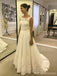 Cap Sleeves A-Linie Bateau-Lace A-Linie Günstige Hochzeit Kleider Online, Billig Spitze Brautkleider, WD458