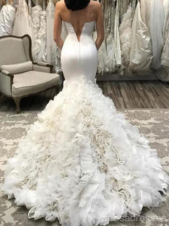 Δημοφιλή Στράπλες γαμήλια φορέματα γοργόνων λαιμών σεσουλών σε απευθείας σύνδεση, WD405