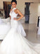 Custom Halter Lace Beaded Γοργόνα Φθηνά Γαμήλια Φορέματα Online, WD422