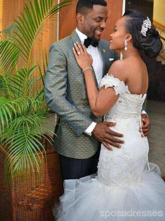 Διακοσμητικά νυφικά γοργόνας από δαντέλα με χάντρες ώμου, WD426