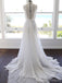Vestidos de novia de playa con abertura lateral sin espalda sexy en línea, vestidos de novia de playa baratos, WD455