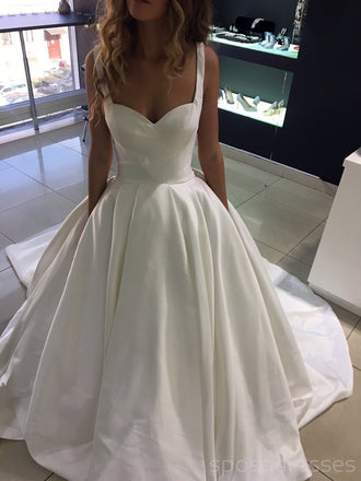 Simple en Satin Élégant bracelet à Bas prix des Robes de Mariée en Ligne, pas Cher Dentelle Robes de Mariée, WD463