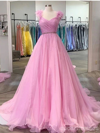Querida pescoço ouro lantejoulas uma linha barato longo Evening Prom Dresses, Evening Party Prom Dresses, 12350