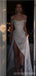 Sparkly Ivory Mermaid Off Shoulder High Slit Cheap Long Prom Dresses Online,12925