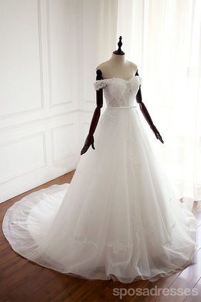 Off épaule Une Ligne Dentelle De Mariage Robes De Mariée, Custom Made Robes De Mariée, Abordable De Mariage Robes De Mariée, WD231