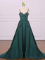 Vert émeraude bretelles spaghetti pas cher longues robes de bal de soirée, pas cher personnalisé Sweet 16 robes, 18526