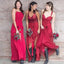 Fúcsia incompatível personalizado feito barato dama de honra vestidos longos on-line, WG336