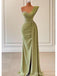 Sexy Green Mermaid One Shoulder Long Prom Dresses Online,13028