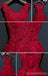 Zwei Riemen Rote Spitze schwer Perlen Homecoming Prom Kleider, Günstige Homecoming Kleider, CM265