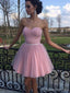 Αγαπημένο ροζ απλό κοντό φθηνό φορέματα επιστροφής στο διαδίκτυο, CM702