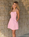 Simpe Sexy Pink Φτηνά Κοντά Φορέματα Homecoming Under 100, CM674