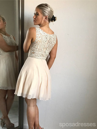 Scoop Δαντέλα διακοσμημένο με Χάντρες Σιφόν Φτηνές Φορέματα Homecoming σε απευθείας Σύνδεση, CM721