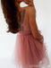 Pink Lace Illusion Billig Kurze Homecoming Dresses Online, CM685
