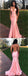 Pink Mermaid Spaghetti Straps V-neck Backless Long Prom Dresses Online,12604