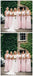 Αναντιστοιχίες σιφόν ανοιχτό ροζ μακρά φθηνά φορέματα παράνυμφων σε απευθείας σύνδεση, WG250