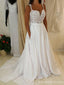 Two Straps Sweetheart Lace A-line Cheap Wedding Dresses Online, WD334