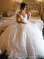 Correas de encaje Vestido de fiesta Escote en V Vestidos de novia largos en línea, Vestidos de novia baratos, WD546