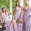 Lilac Chiffon Mismatched Cheap Long Bridesmaid Dresses Online, WG296