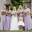 Lilac Lace Jewel Long Bridesmaid Φορέματα Online, Φτηνά Φορέματα Παράνυμφων, WG697