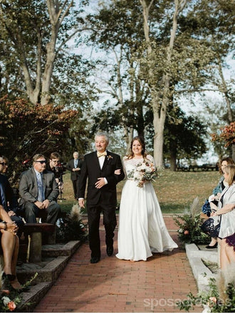 Manches longues dos nu, robes de mariée grande taille en ligne, robes de mariée pas chères, WD639