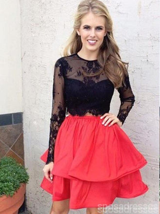 La longue manche le lacet noir la jupe rouge deux retour au foyer de morceau habille 2018, CM477