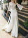De hombro trajes de novia del cordón de mangas largos vestidos nupciales únicos en línea, baratos, WD595