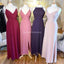 Vestidos de dama de honor largos y simples en línea, vestidos de damas de honor baratos, WG698