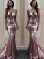 Sexy Backless Rose Gold Serquin Mermaid Evening Prom Dresses, Populares 2018 Party Prom Dresses, Custom Long Prom Dresses, Cheap Formal Prom Dresses, 17210