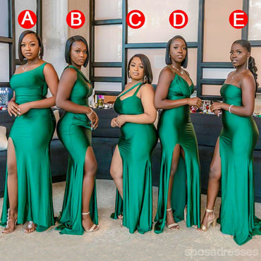 Oro del champán de sirena del hombro dama de honor barata atractiva se viste en línea, WG568