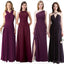 Cheap Chiffon Mismatched Custom Long Bridesmaid Dresses, BD113