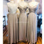 Vestidos de dama de honor largos Champagne en línea, vestidos de damas de honor baratos, WG699