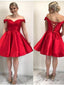 Vestidos de regreso al hogar baratos cortos rojos fuera del hombro en línea, CM586