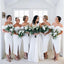Short Off Shoulder Side Slit Bridesmaid Robes en ligne, Robes de demoiselles d’honneur bon marché, WG706