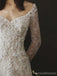 Robes de mariée sirène dos nu en dentelle à manches longues en ligne, robes de mariée pas chères, WD631