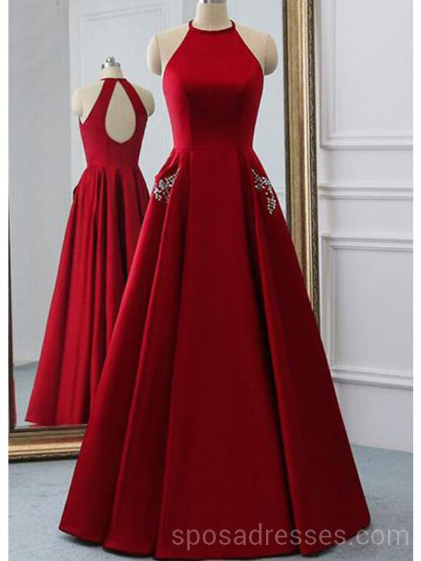 Sexy Open Back Bright Long Evening Prom Dresses, Cheap Custom Party Prom Dresses, 18595