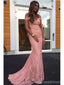 Sexy Peach Mermaid Off Shoulder Cheap Long Prom Dresses,Evening Party Dresses,12820