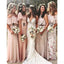 Mismatched Blush Pink Cheap Long Bridesmaid Dresses Online, WG339