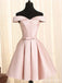 Off Shoulder Pink Φτηνά Κοντά Φορέματα Homecoming Online, CM604