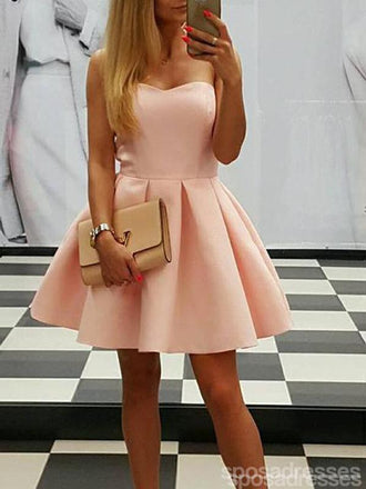 Sweetheart Pink Strapless 2018 Homecoming Dresses Under 100, CM409