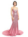 Paillette sexy longue sirène robes de bal d'étudiants de Sparkly, robes de bal d'étudiants du soir bon marché, PD0131