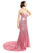 Paillette sexy longue sirène robes de bal d'étudiants de Sparkly, robes de bal d'étudiants du soir bon marché, PD0131