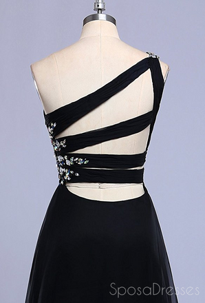 One Shoulder Beaded Chiffon Ombre Long Evening Prom Dresses, Custom cheap Sweet 16 Dresses, 18405