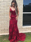 Sexy Backless Mermaid Mermaid Lace Long Evening Prom Dresses, 17688