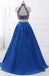 Σέξι Δύο Κομμάτια Rhinestone Ανοίξτε Πίσω το Γαλάζιο του ένα Μακρύ Βράδυ Φορέματα Prom, 17656