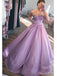Γυναικεία φορέματα A-line Ball Gown Lilac Evening Prom, Φτηνές Custom Sweet 16 φορέματα, 18468