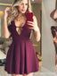 Sexy Halter Halter Purple Cheap Short Homecoming Dresses en ligne, CM644