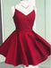 Ανοιχτά πίσω απλά κόκκινα σύντομα φορέματα Homecoming κάτω από 100, CM385